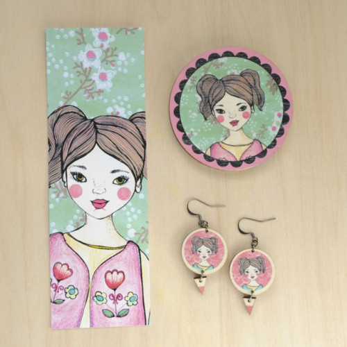 Boucles bois Mona