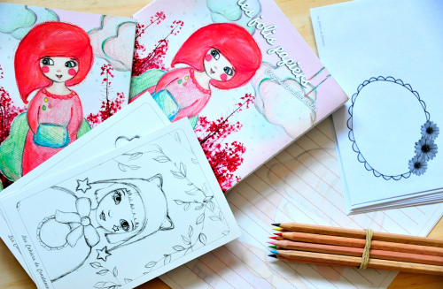 Coffret papeterie et crayons