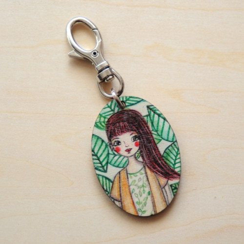 Porte-clés bois Olivia