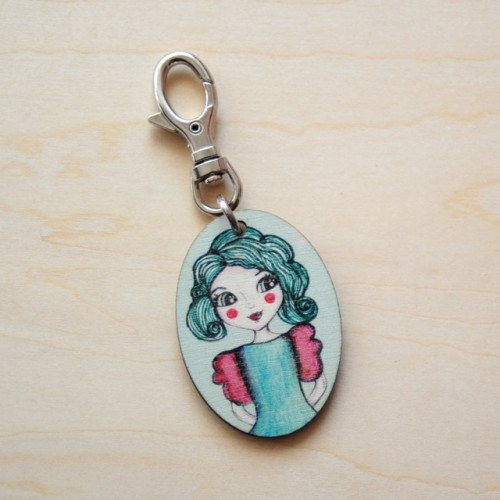 Porte-clés bois Séraphine