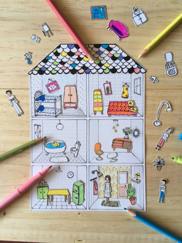 Jolie maison à colorier