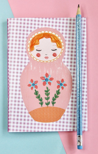 Carnet Matriochka mauve