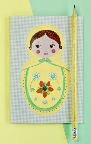 Carnet Matriochka jaune