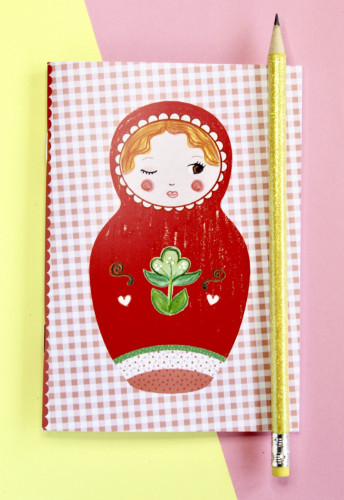 Carnet Matriochka rouge