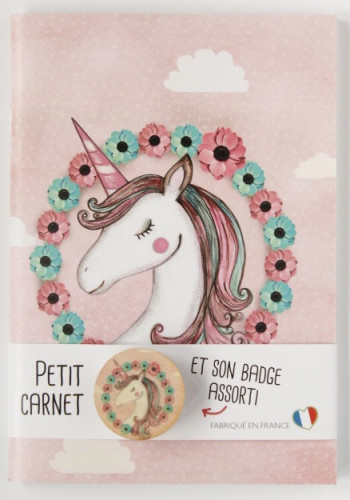 Carnet badgé licorne
