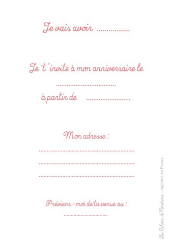 8 cartes d'invitation Cygne