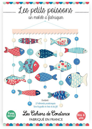 Mobile poissons «&nbsp;bleu rétro&nbsp;»
